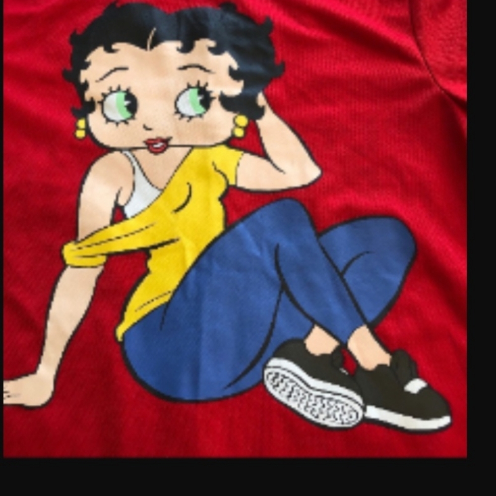 NWOT Betty Boop Red/White Baseball Jersey - Picture 5 of 10